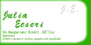 julia ecseri business card